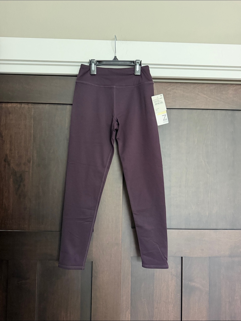Z by Zella Girl Deep Plum Fleece Lined Leggings size Medium 8/10